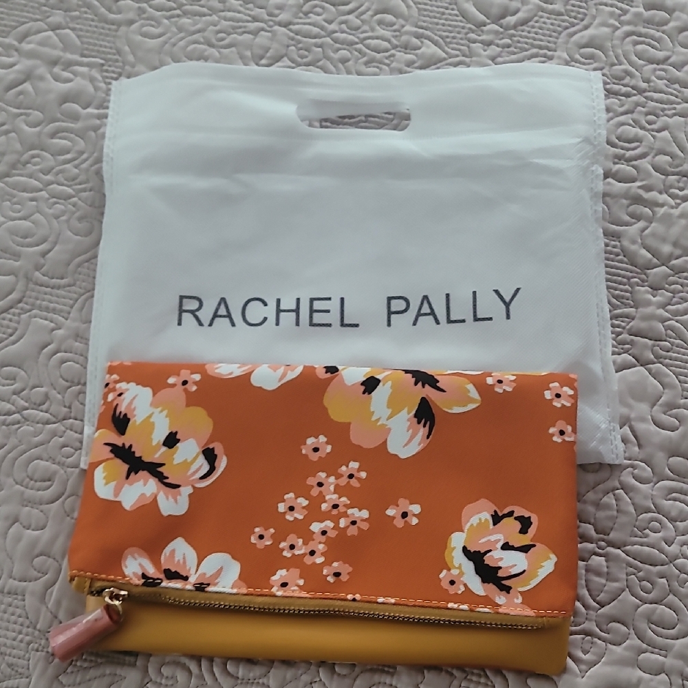 Rachel Pally Orange and Yellow Floral Clutch